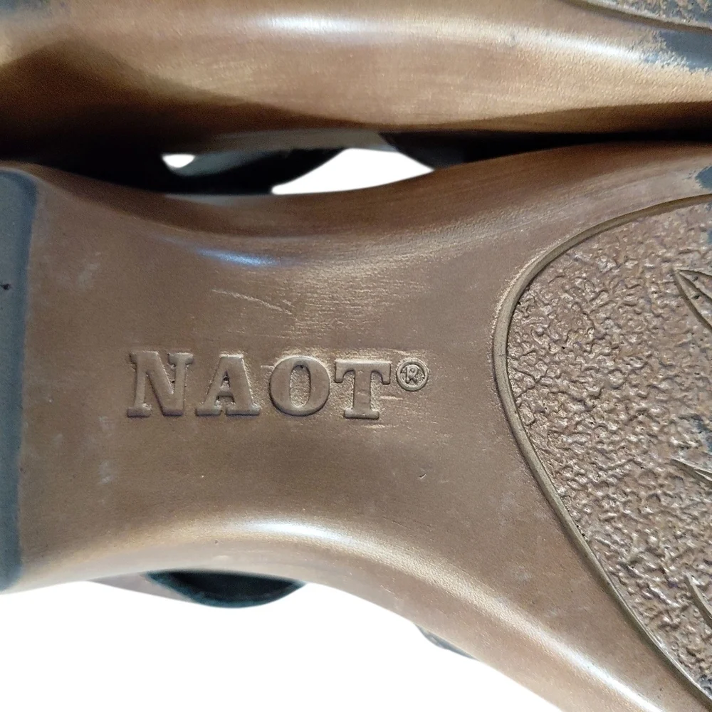 NAOT Bronze Leather Heeled Sandals Women's Size 7